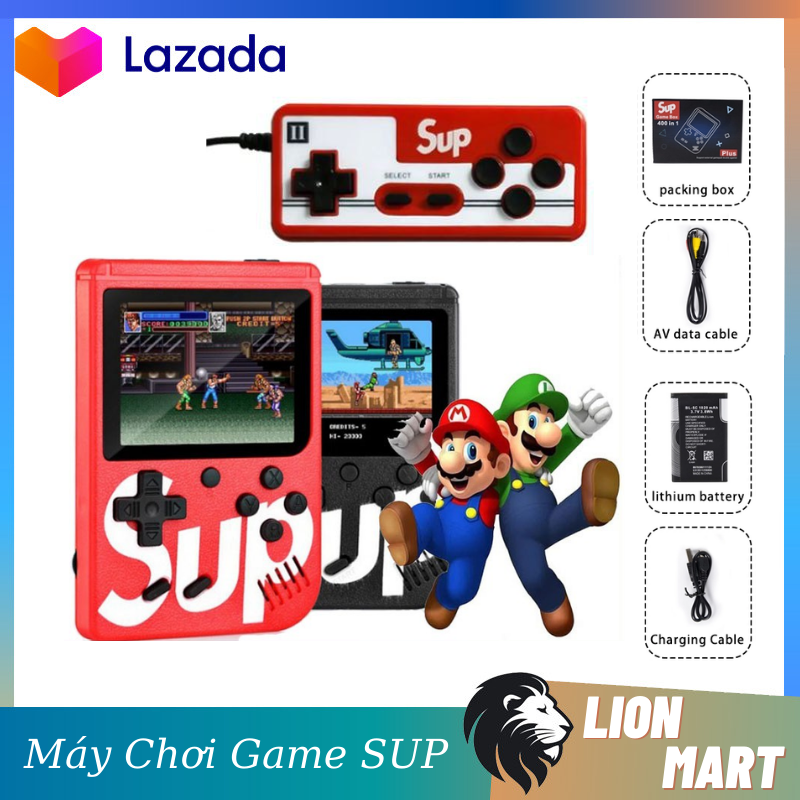 Máy chơi game sup 400 game in 1 retro máy chơi game cầm tay kèm tay cầm chơi game 2 người