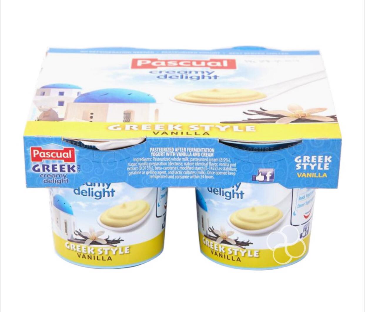 Pascual Creamy Delight Vanilla Greek Style Yogurt 4 x 100g Lazada PH