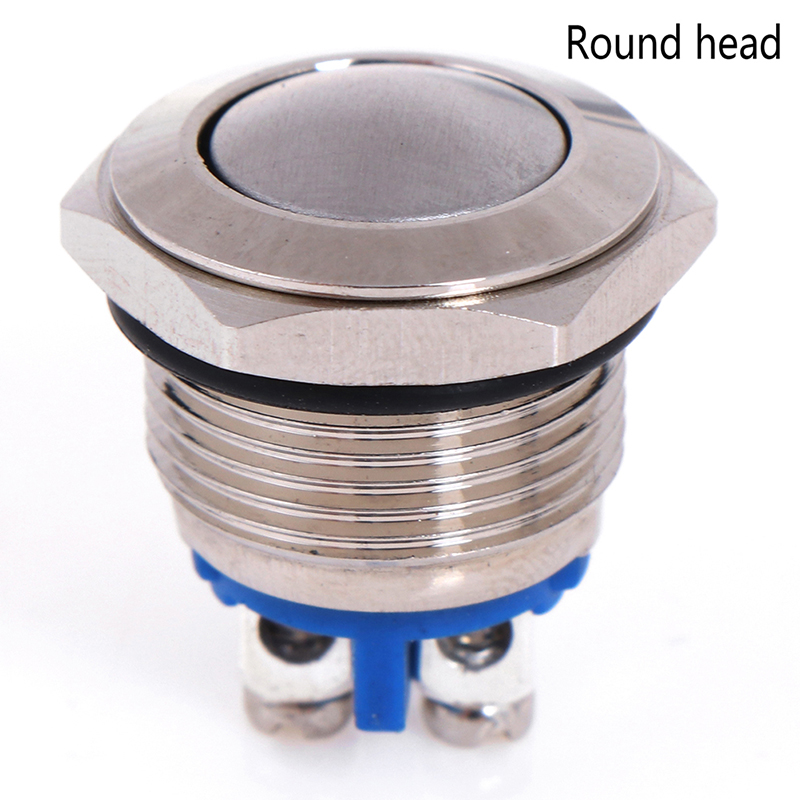 Công Tắc Nút nhấn kim loại 16mm Công Tắc Nút ấn tự thiết lập lại tạm thời không cần thiết lập lại
