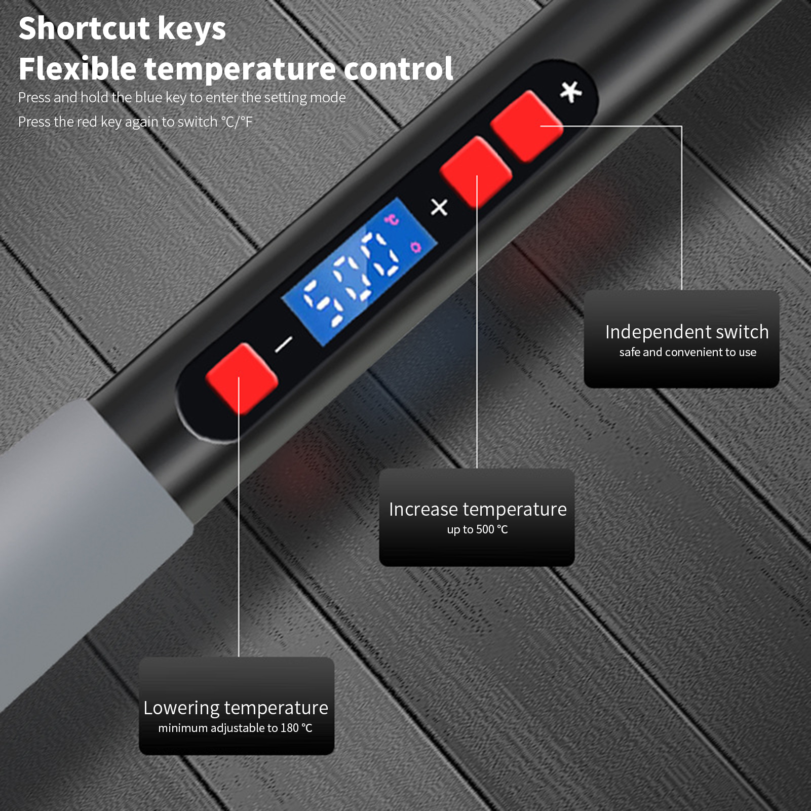 808H Digital Display Adjustable Temperature Constant Temperature Electric Soldering Iron 80W (EU)
