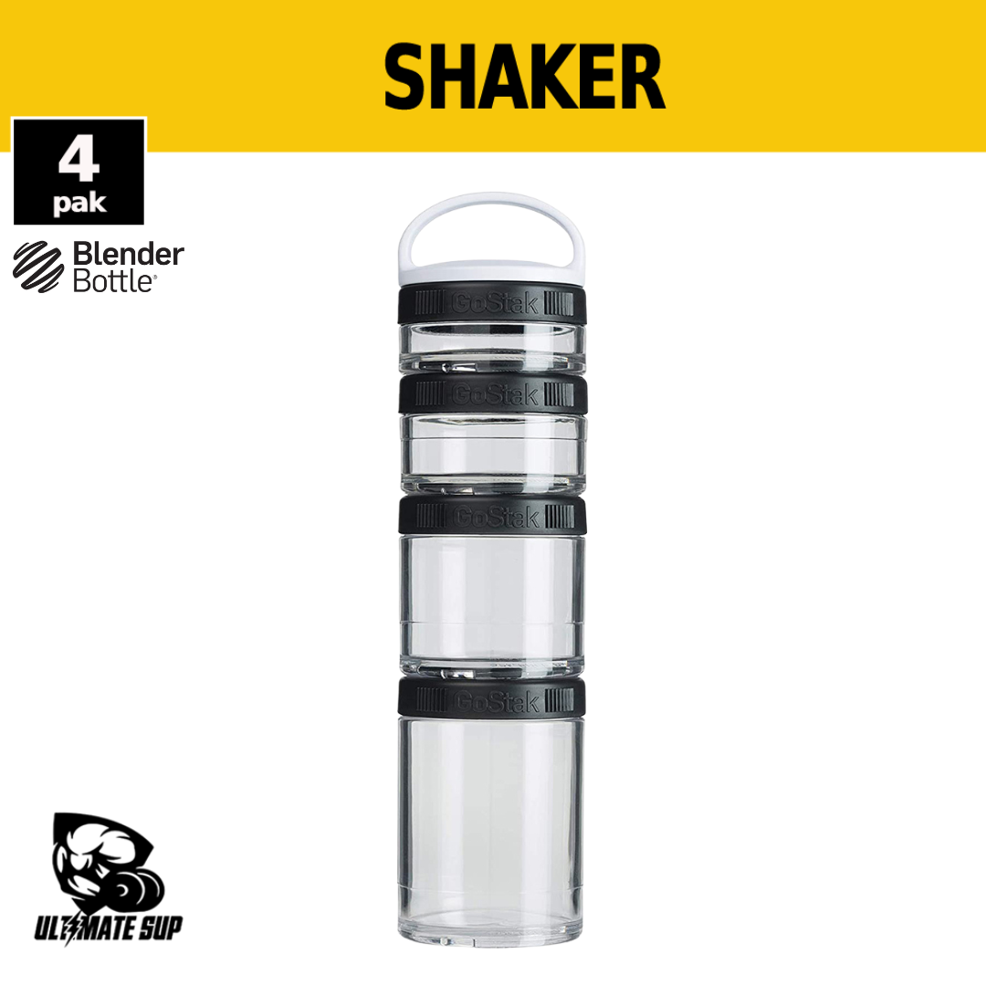 Blender Bottle GOSTAK Starter 4Pak Portable Stackable Protein Powder C