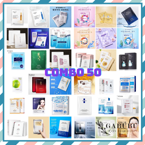 COMBO 60 miếng mặt nạ dưỡng da (MIX NHIỀU LOẠI) - MASK NỘI ĐỊA TRUNG