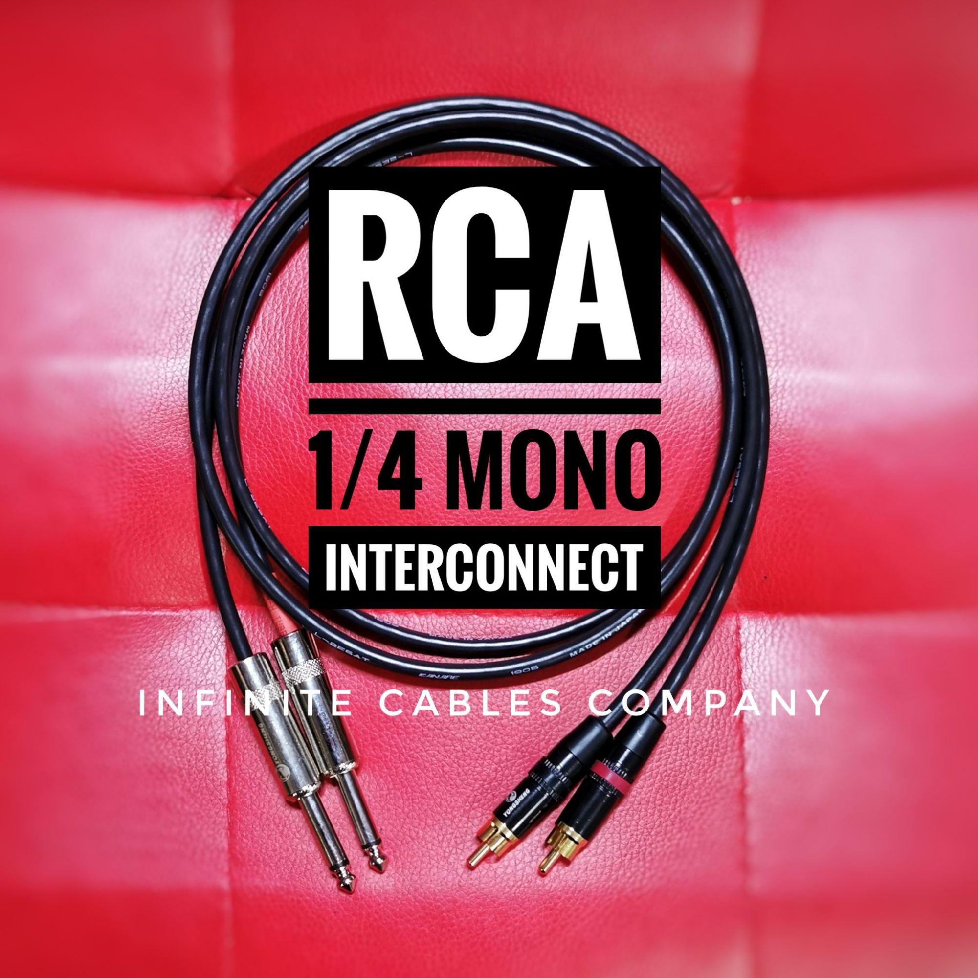 RCA to 1/4 TS MONO - RCA CABLE 6.35MM CABLE - 1 METER PAIR (CANARE ...