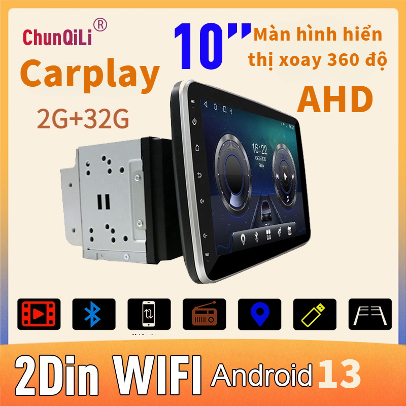 10-inch Android car player MP5 navigation all-in-one machine general purpose Android navigator 360 degree shaking head Display screen WiFi connection, nav