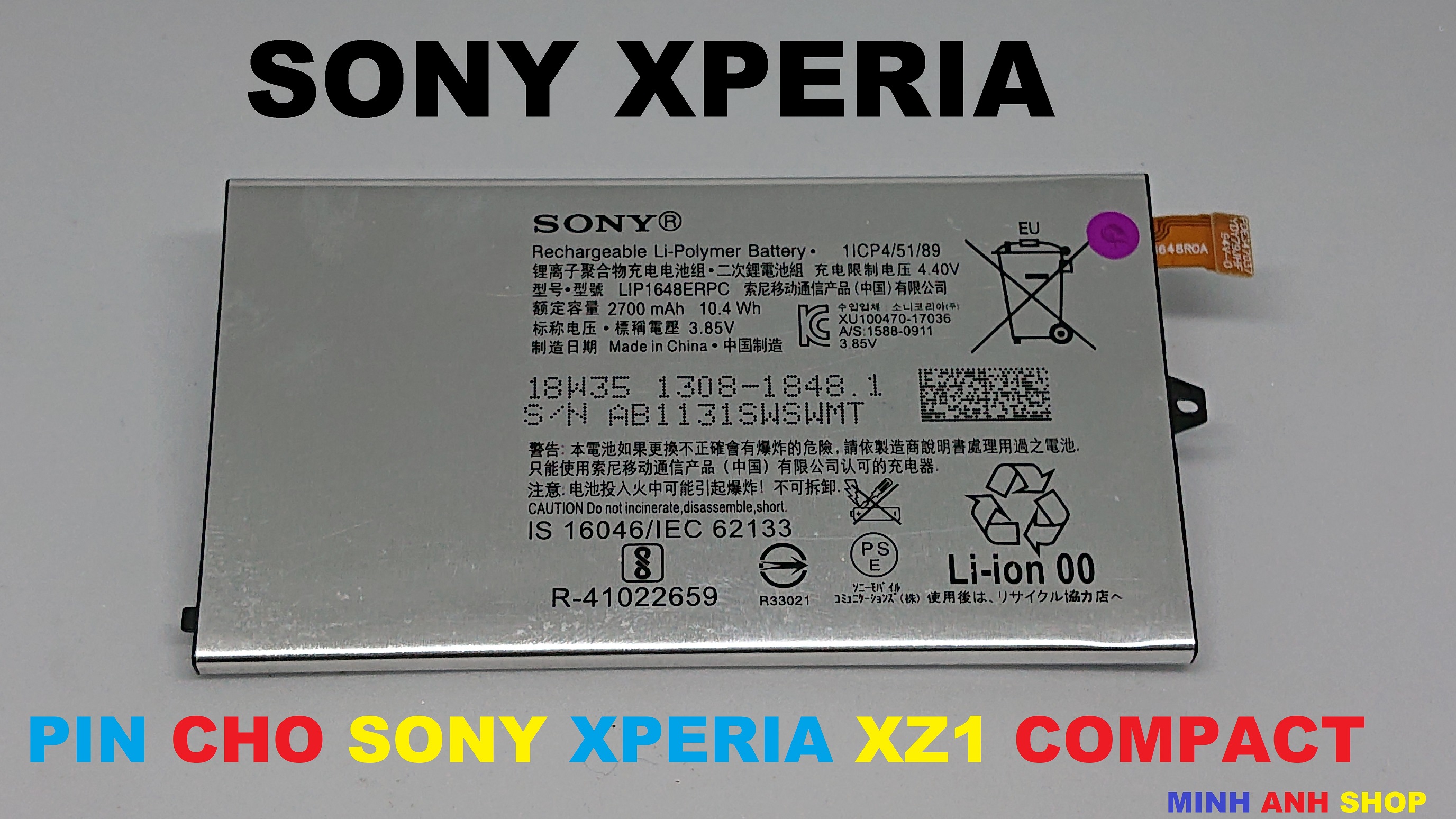 PIN CHUẨN CHO SONY XPERIA XZ1 COMPACT