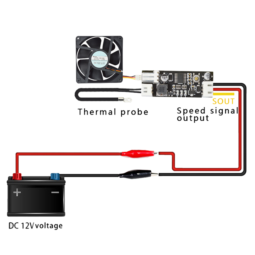 2 3 4 Wires Dc 5v/12v Pwm Fan Temperature Speed Controller Governor Switch Temperature Control Module For Computer Pc Fan/alarm. 