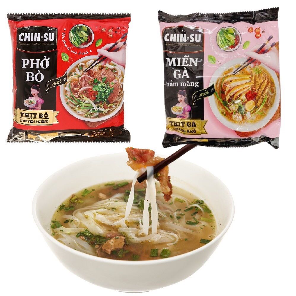 Phở bò Chinsu thịt thật thùng 15 gói