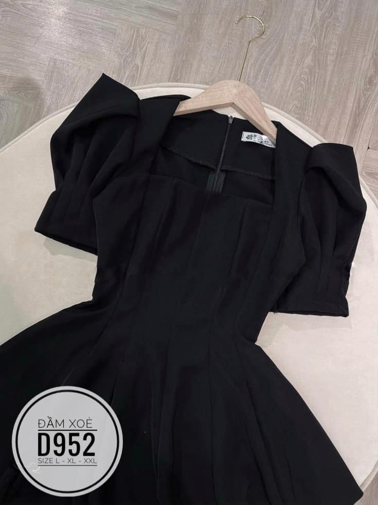 ĐẦM BIGSIZE NHÚN TÀ CHỮ A ĐI TIỆC (L-2XL)