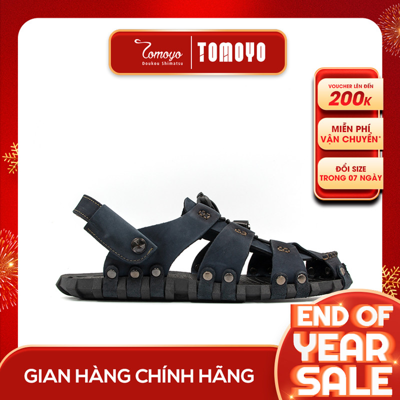 SIÊU SALE 6.6 | Giảm 30% đơn 199k - Sandal Rọ Nam Da Bò Thật Tomoyo TMS10104
