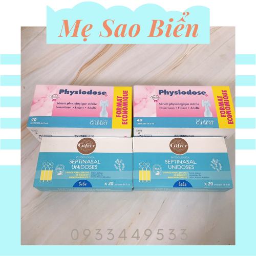 Nước muối sinh lý Pháp Physiodose/ Gifrer cho trẻ sơ sinh