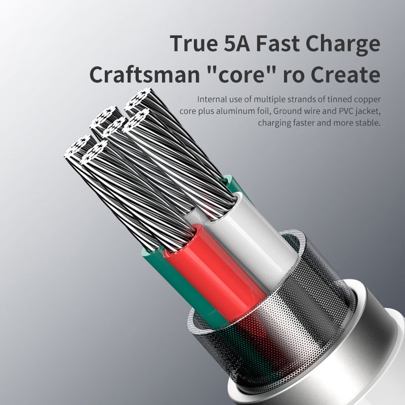 ROMOSS CB304 1m Cable 6A Super Fast Charging Cord PVC Material Type-C Data Cables