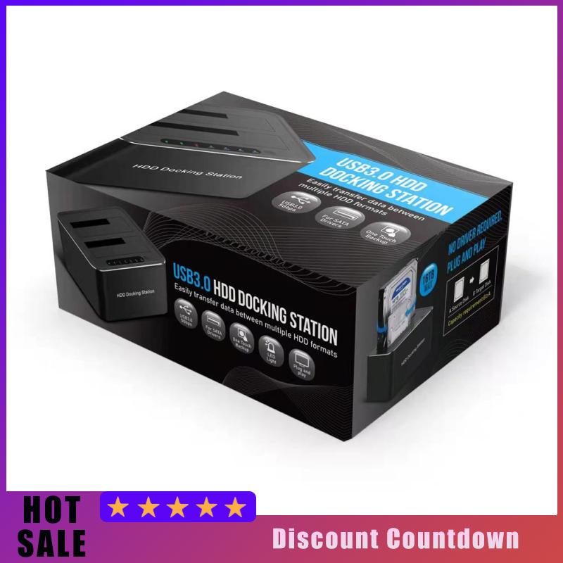 Usb3.0 Hard Disk Base 2.5/3.5 Inch Hard Drive Disk Case Double Bay Sata Expansion Base Copy Clone Function