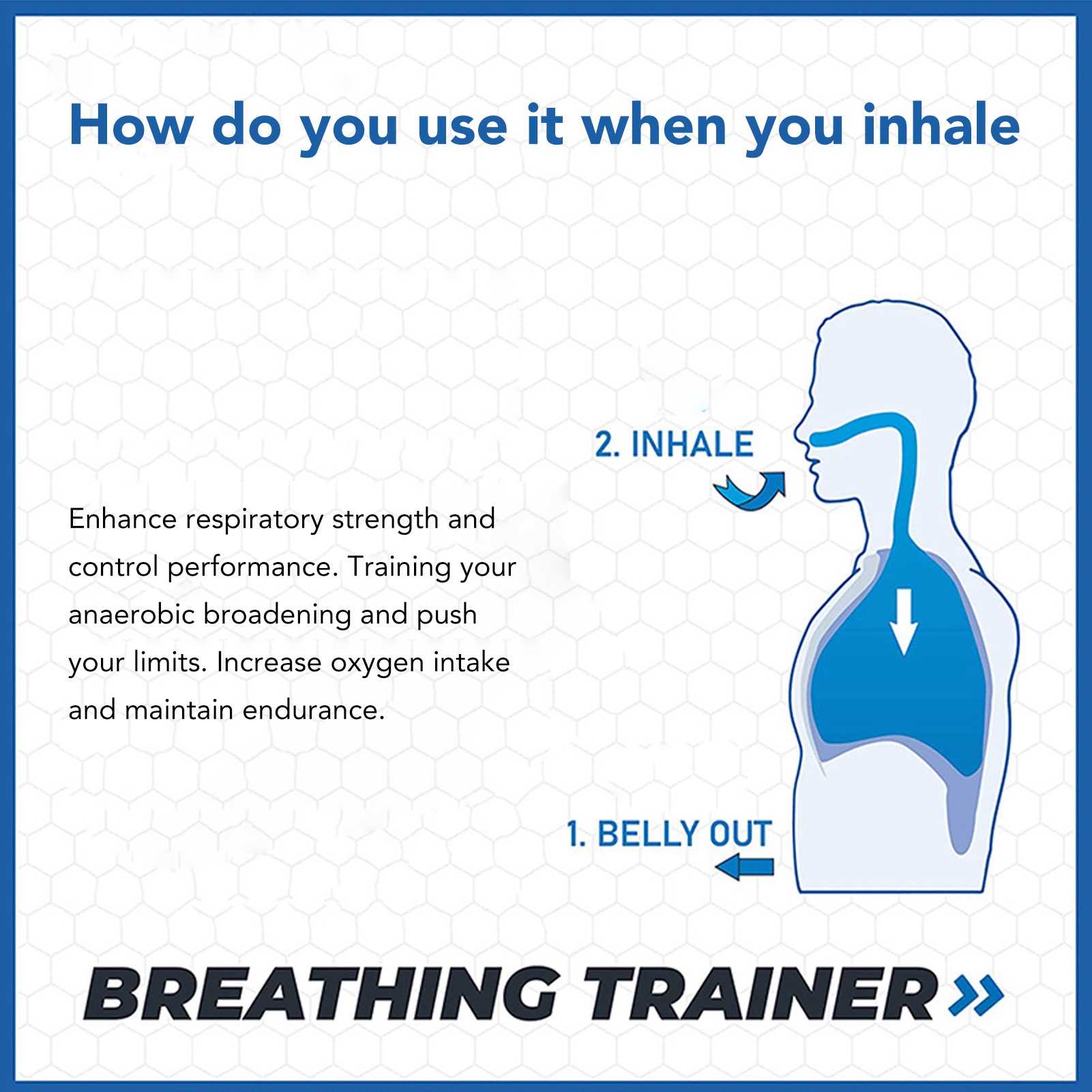 Breathing Exercise Device Adjustable Improve Endurance Highly Effective Fitness Exercise Portable Lung Exerciser Device Professional for Home for Adults