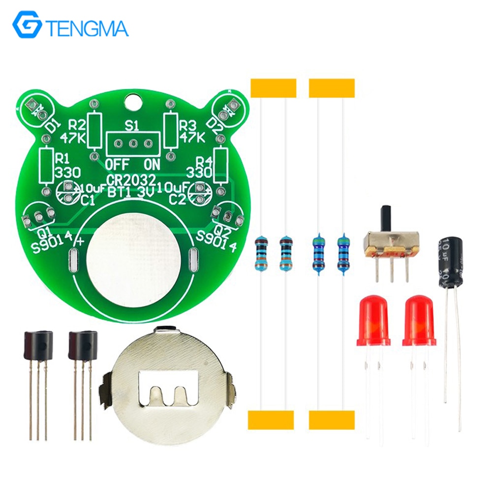 LED Flicker Lamp Kit Triode Control Self-Excited Multi-Harmonic Oscillation Circuit Electronic Production Parts DIY Assembly