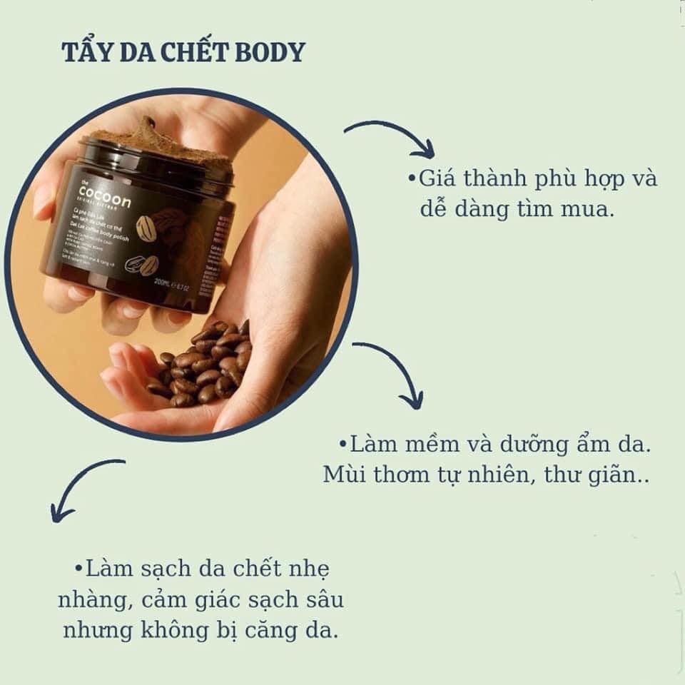 Tẩy tế bào chết cà phê Cocoon hủ 200 gram