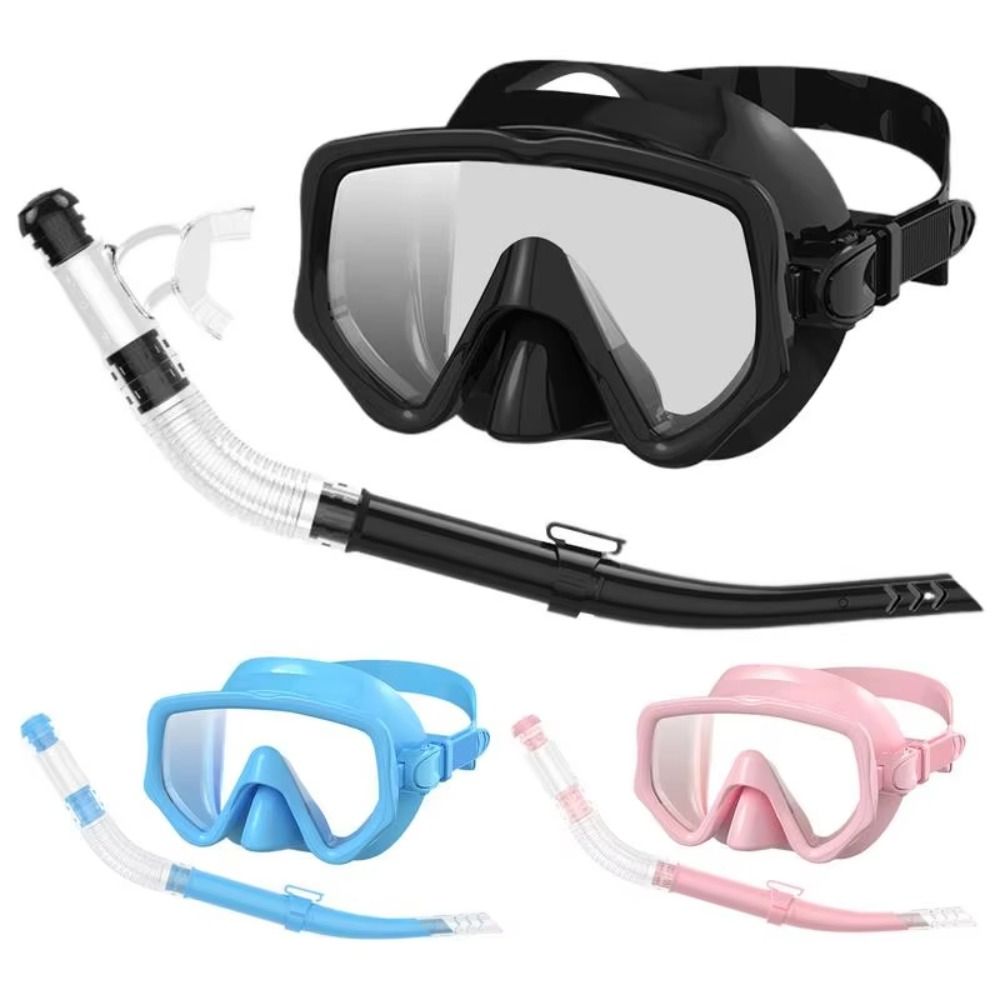 Diving Equipment Swimming Goggles Underwater Snorkeling Anti Fog Waterproof Diving Snorkeling with Breathing Tube Safe Dry Snorkel Set Underwater. 