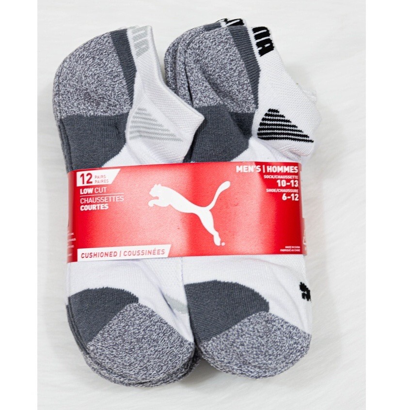 Bộ vớ thể thao cổ thấp Puma cho nam (8 đôi)