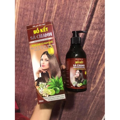 Dầu gội thảo dược bồ kết sả chanh (Chai 300ml)