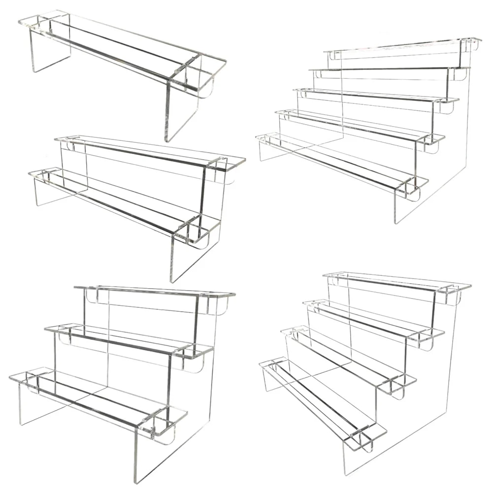 1-5 Layer Acrylic Display Stand Clear Display Riser Rack For Cupcake ...