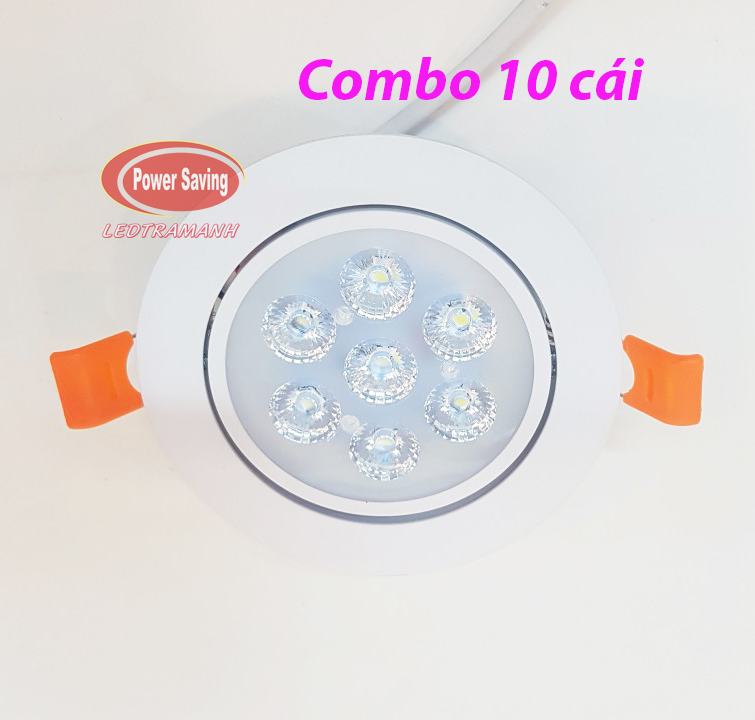 Combo 10 led âm trần mắt ếch 7W cao cấp