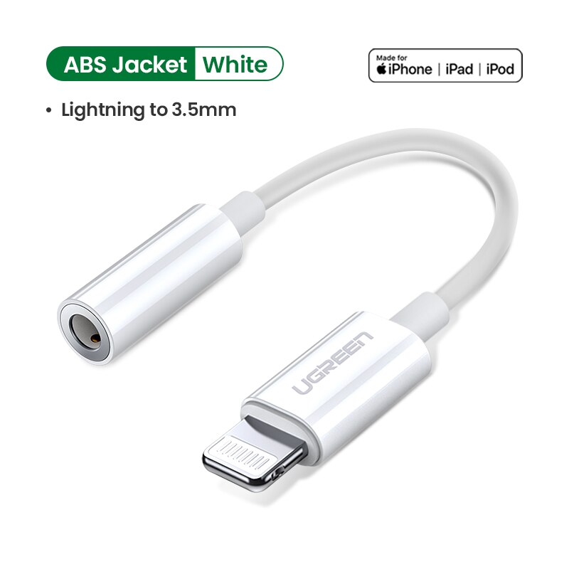 UGREEN MFi Lightning to 3.5mm Earbud Jack Adapter Aux Cable for iPhone ...