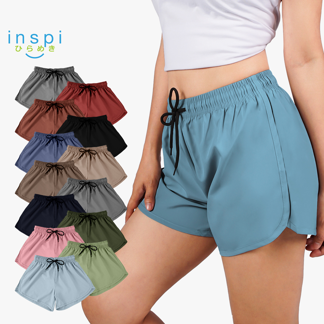 INSPI Running Shorts for Woman Summer Korean Taslan Short for Women  Pambahay Black Beach Outfit short for woman cotton stretchable workout  clothes for women summer wear workout clothes ladies shorts pambahay comfy