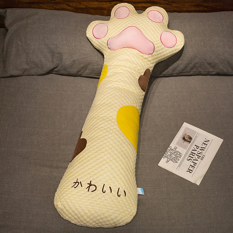NFA Creative cartoon ice bean cat claw long pillow, home sofa cushion, head of bed, back of chair, back of girl's leg hugging pillow