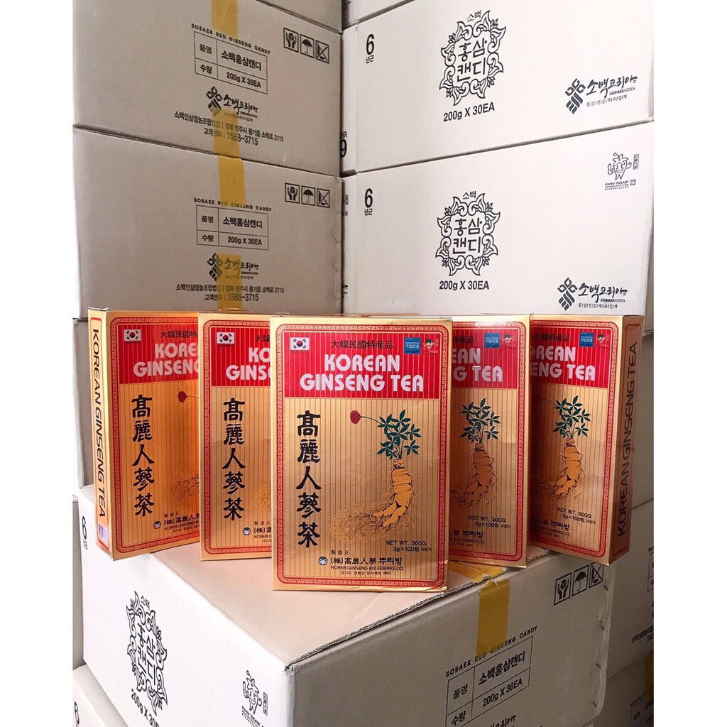 [HCM - HỘP 100 GÓI] Trà Hồng sâm Hàn Quốc Buleebang - Nhân Sâm Maximas