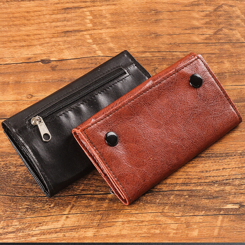 Tragbare Leder-Rauchertasche mit Reißverschluss und Schnalle, Aufbewahrungsetui für Zigarettenpapier und Raucherzubehör
_voghion.com
