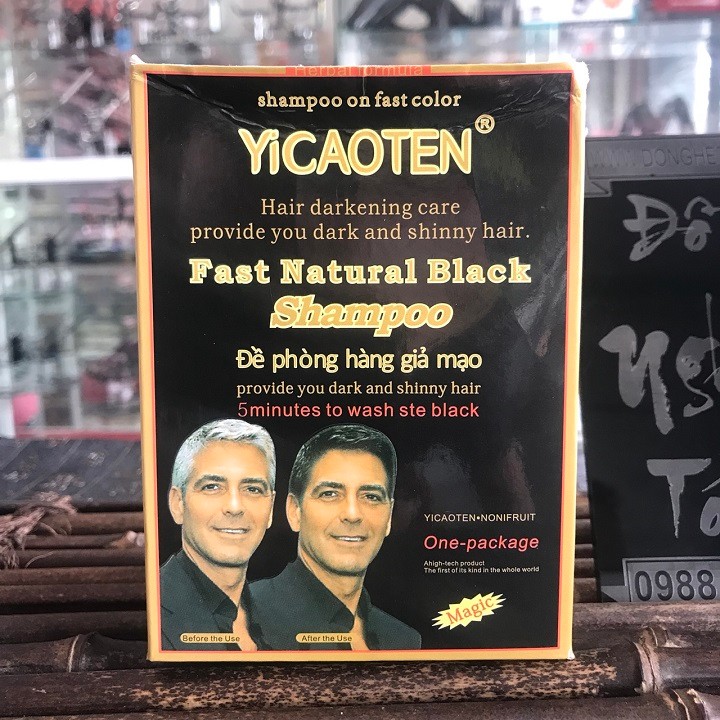 Dầu gội đen tóc Caotien - hộp 10 gói