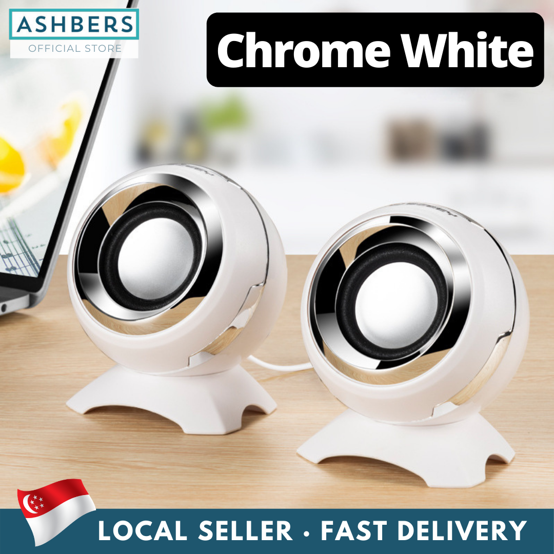 Mini PC Speakers 7 Colour Options, Laptop Compact Stereo USB Powered