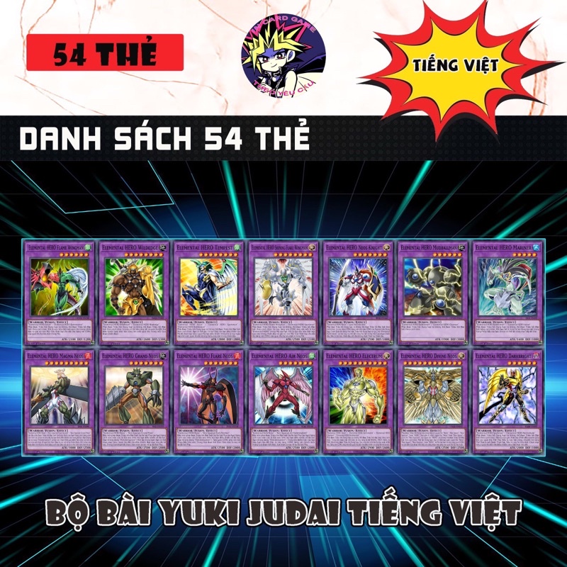 [ Bài In Yugioh ] Bộ Bài Yuki Judai Tiếng Việt.