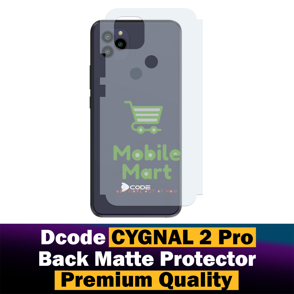 Dcode Cygnal 2 Pro Back Protector Soft Skin Sheet Matte Style For Dcode Cygnal 2 Pro. 