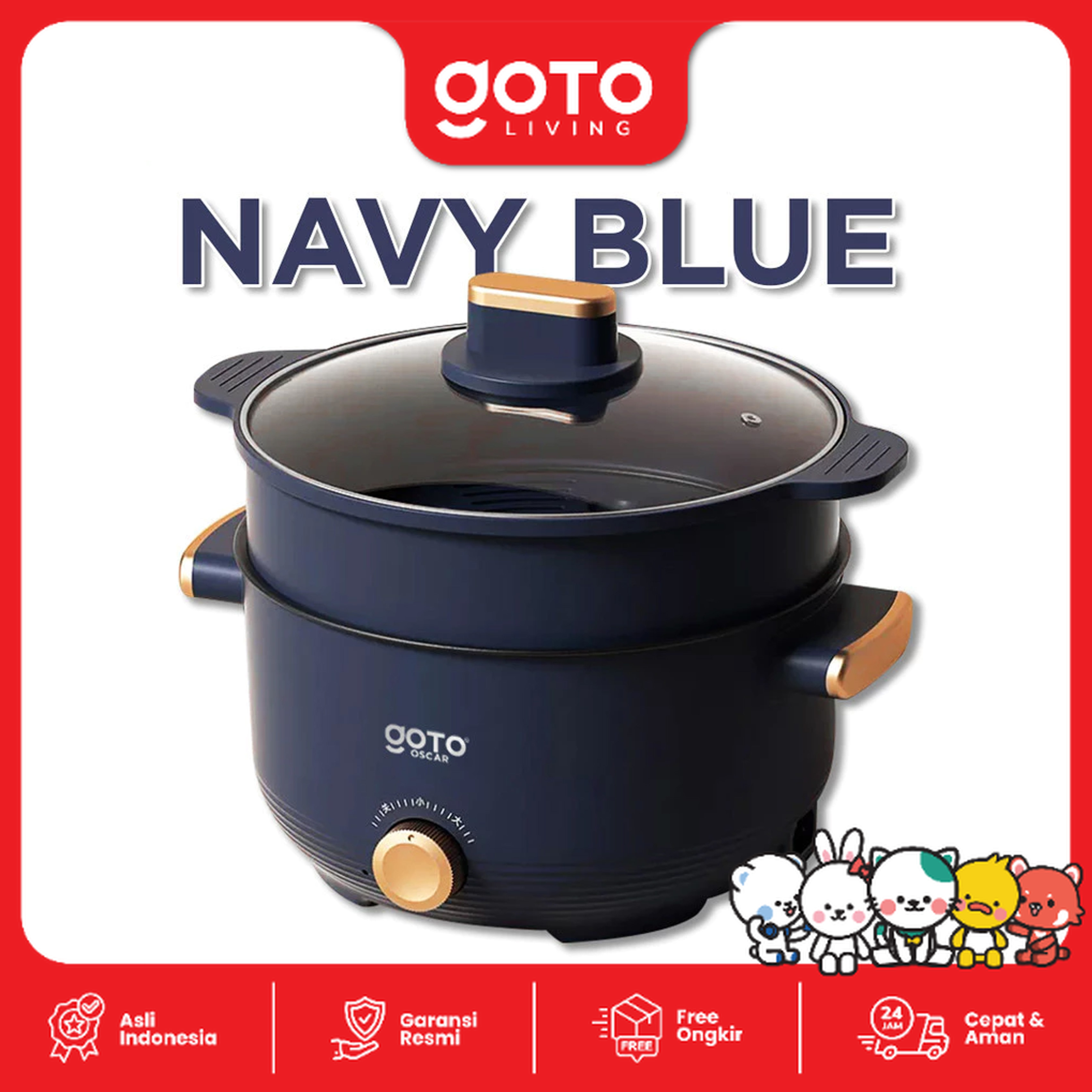 Goto Oscar Panci Listrik Elektrik Fry Pan 3L Goreng Kukus