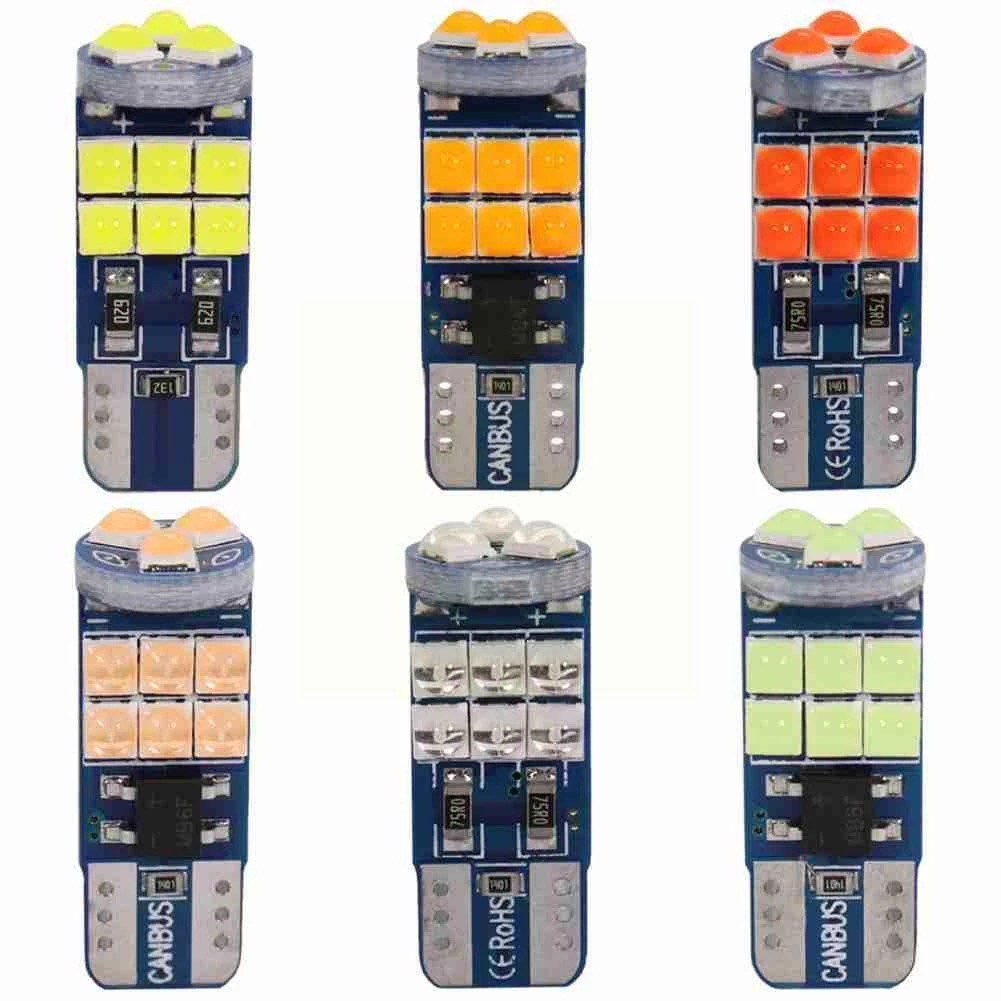 ไฟหรี่ LED T10 15smd 3030 (ราคา1ชิ้น) ไฟป้ายทะเบียนรถ T10 W5W สำหรับ ...