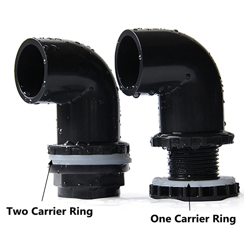 20 25 32 40 50mm Black Pvc 90 Elbow Drainage Connector Aquarium ...