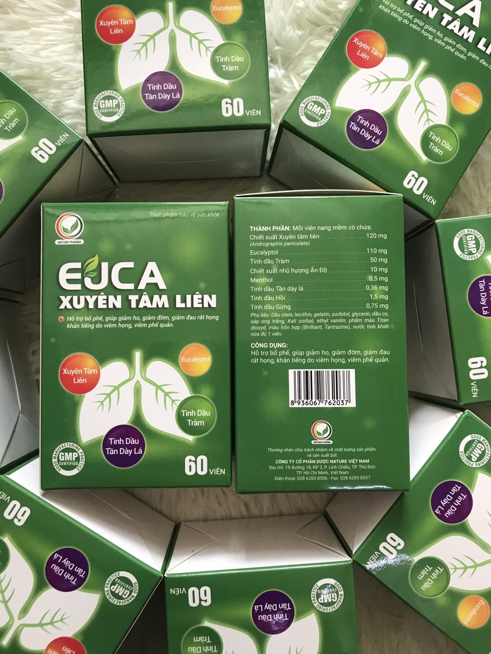 EJCA XUYÊN TÂM LIÊN HỘP 60 VIÊN
