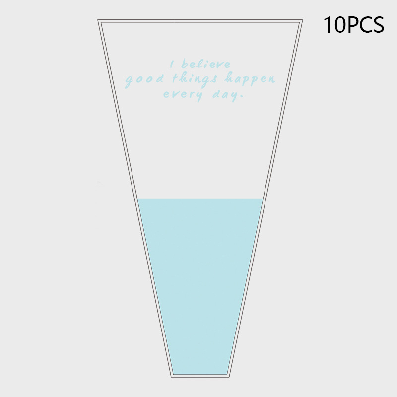 10pcs Single Rose Sleeves Flower Wrapping Bag Bouquet Packaging Bags Clear Cellophane Floral Wrappers For Valentine's Day