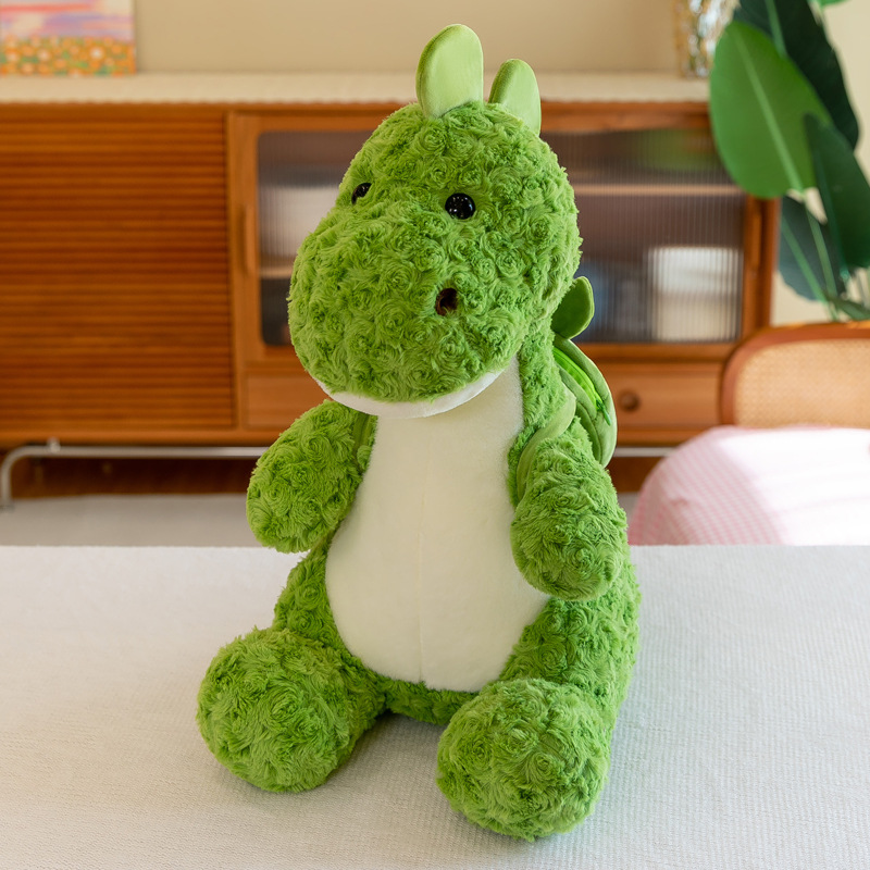 Kiểu mới chải hoa búp bê hình rồng gối bơ khủng long búp bê lớn đồ chơi sang trọng máy gắp búp bê quà tặng bán buôn