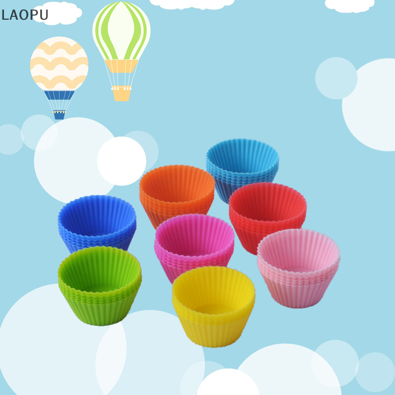 LAOPU 4Pcs Silicone Cake Cup Liner Baking Cup Mold Muffin Round Cakecup Cake Tool