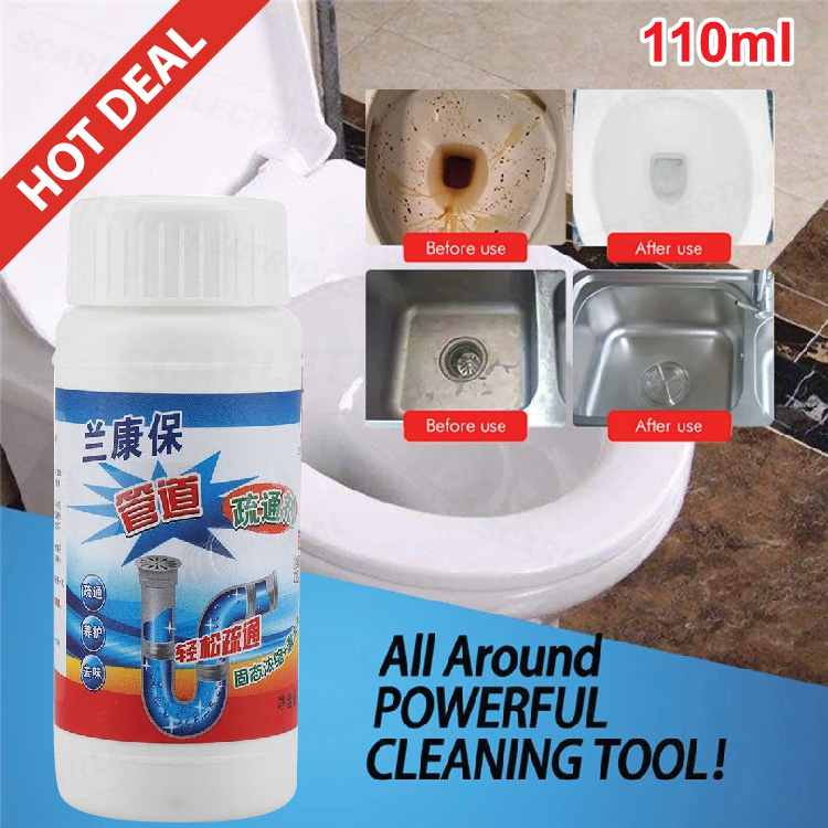 110ml Anti Clogged Agent Powder Pipe Unblocker Drainage Remover Basin