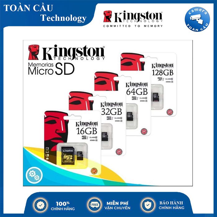 [100% CHÍNH HÃNG] Thẻ Nhớ Micro SD Kingston 32GB Class 10 - Camera Toàn Cầu