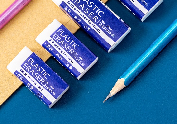 Gôm trắng 2B, gôm plastic eraser sạch đẹp