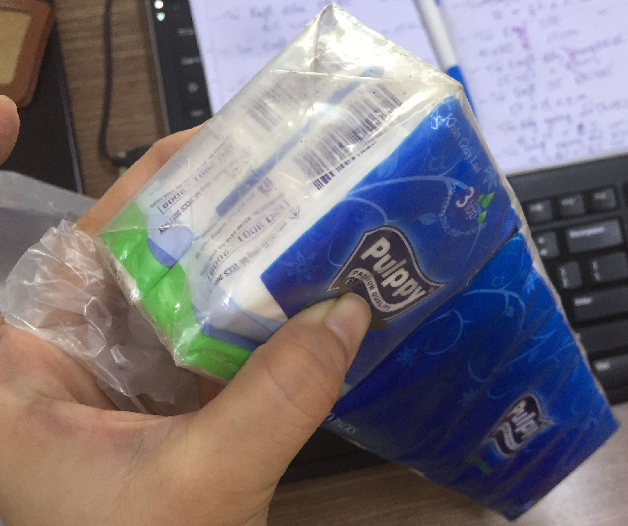 KHĂN GIẤY LỤA PULPPY BỎ TÚI 3 LỚP - LỐC 10 GÓI