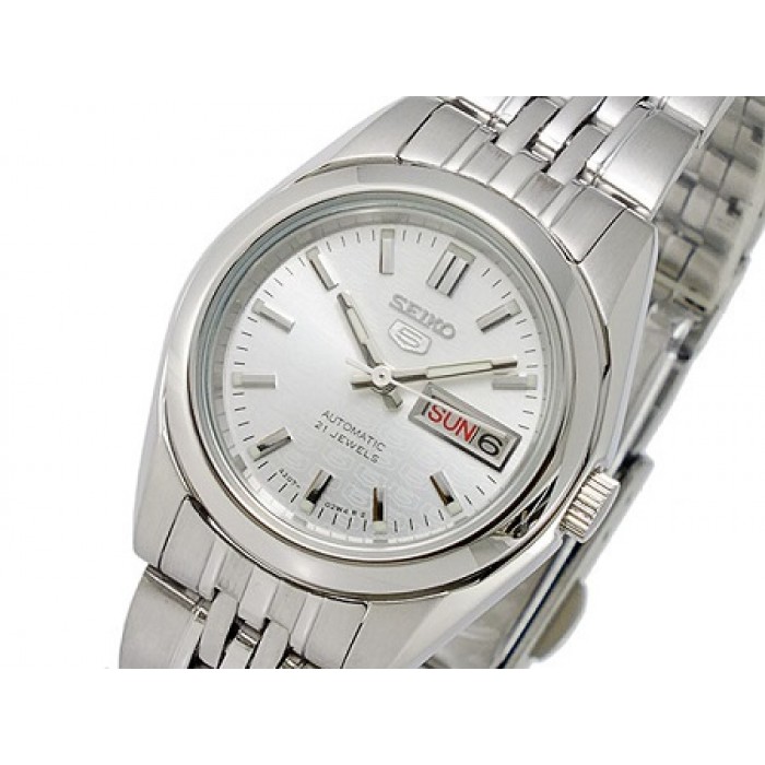 BNIB Seiko 5 Automatic 21 Jewels SYMA27 SYMA27K1 SYMA27K Silver Dial Silver  Stainless Steel Bracelet Women's Watch | Lazada Singapore