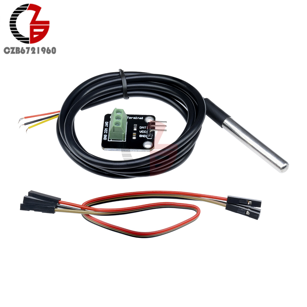3v-5.5v%20Ds18b20%20Waterproof%20Temperature%20Sensor%20Probe%20Module%20Diy%20Kit%20Plugable%20Terminal%20Adapter%20With%20Cable%20For%20Arduino%20Raspberry%20Pi%20-%20Image%202