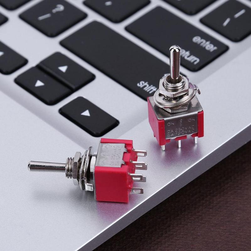 【TopazTrove】5pcs Mini 3 Positions 6Pin Toggle Switch MTS-223 Dual Reset ...