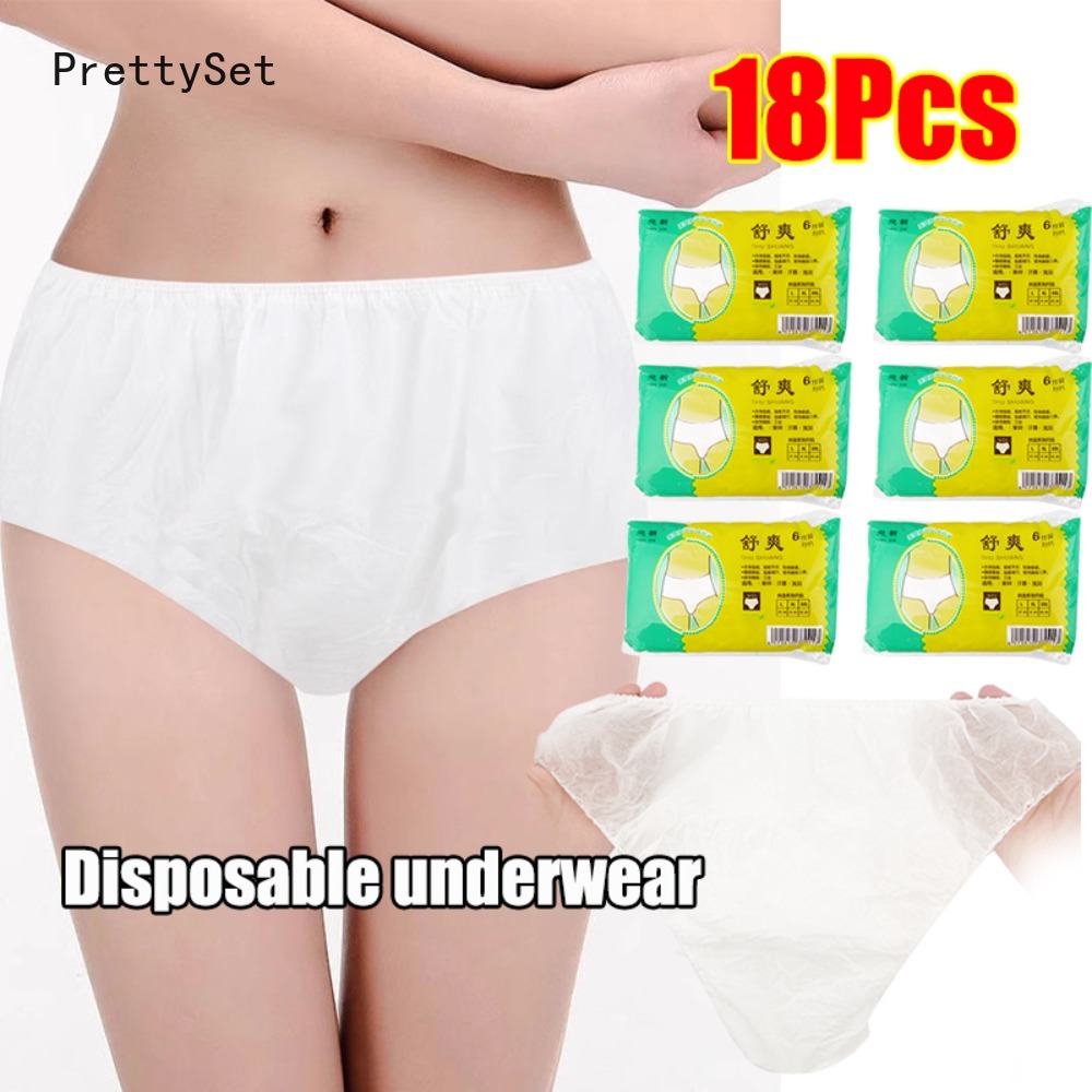 6pcs Womens Disposable Nonwoven Underwear for Travel Hotel Spa