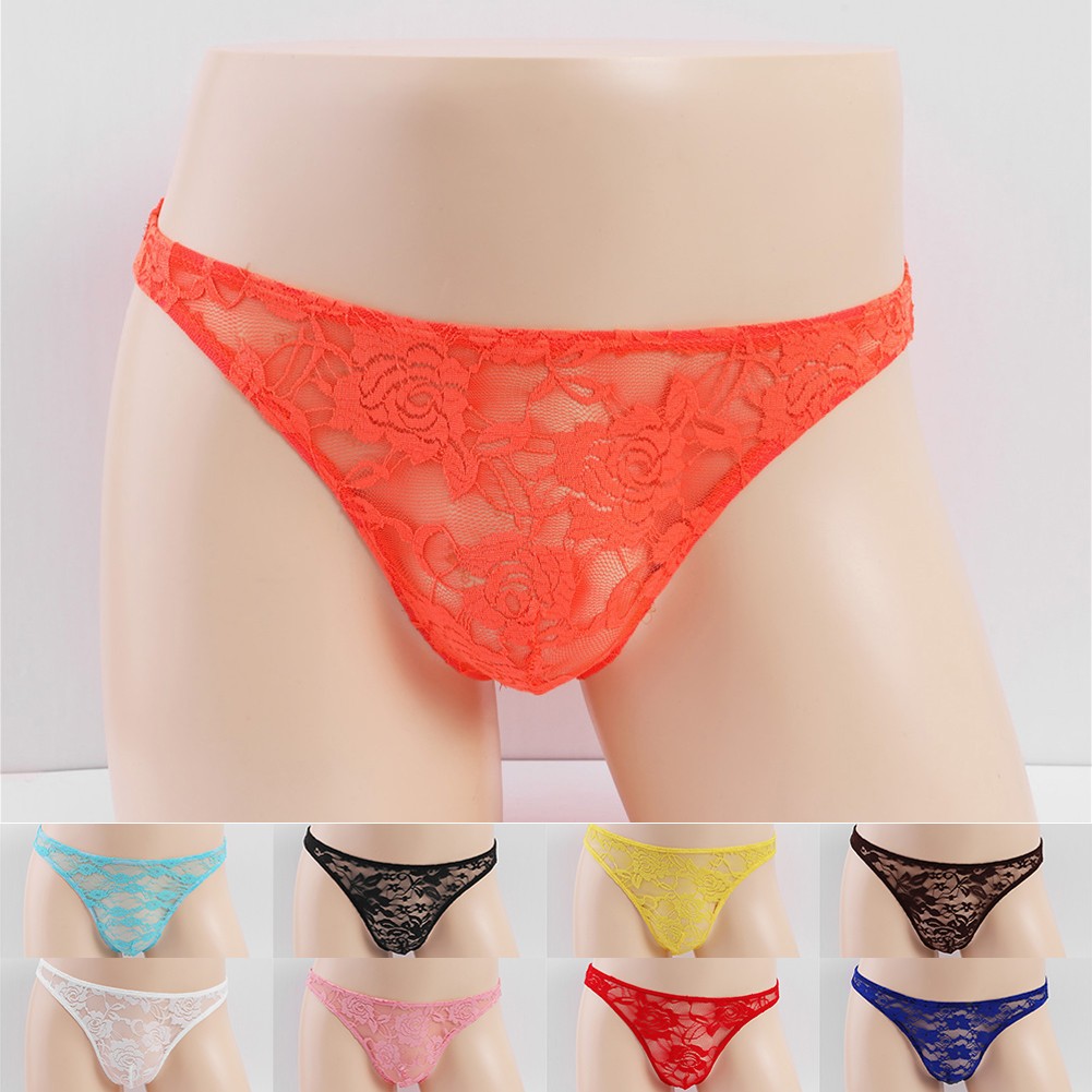 【BLUEHOPE】 Panties Men Briefs Sissy Pouch Translucent Breathable Briefs Underwear