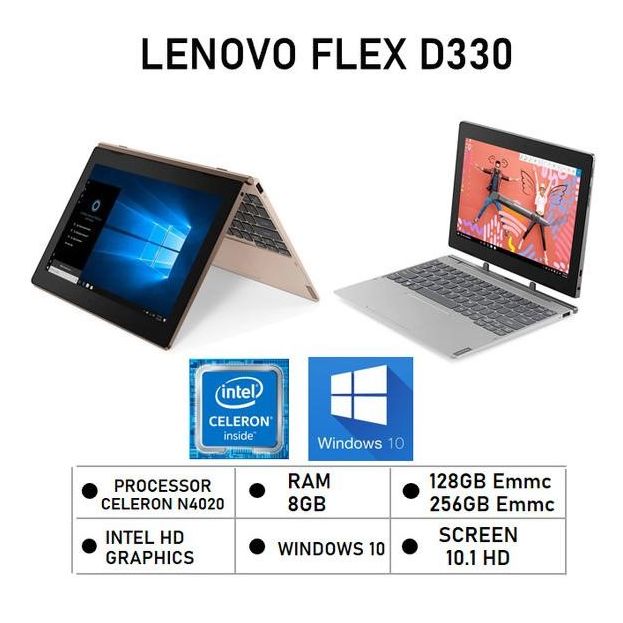 Lenovo FLEX D330 2in1 TOUCH N4020 8GB 128/256GB Win10 Pro